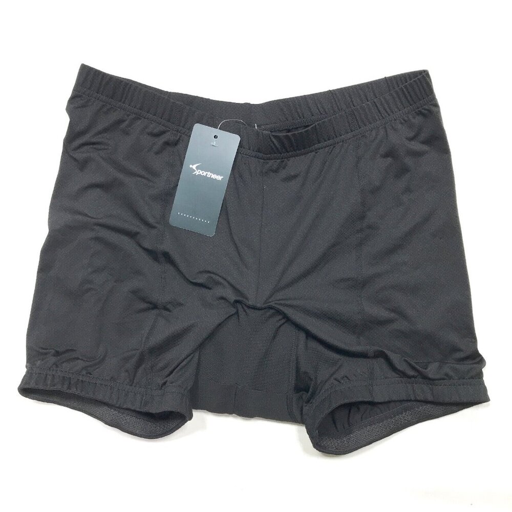 NWT Sportneer Black Gel Padded Cycling Bike Shorts Womens XXL Athleisure